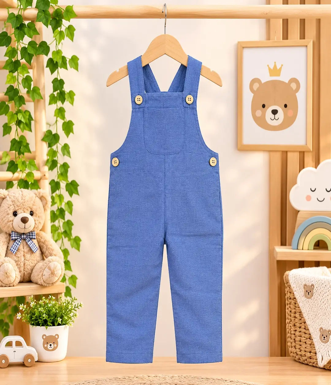 Baby Boy Chambray Blue Dungaree