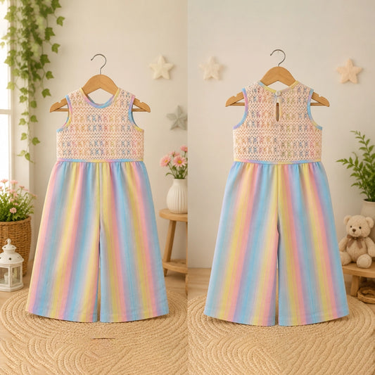 Baby Girl Pastel Rainbow Jumpsuit