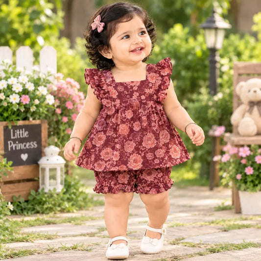 Baby Girl Floral Dress & Bloomer Set