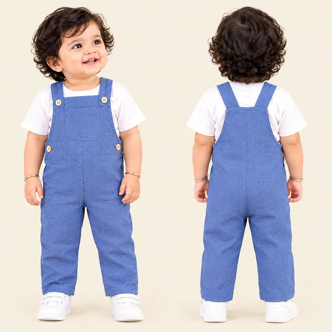 Baby Boy Chambray Blue Dungaree