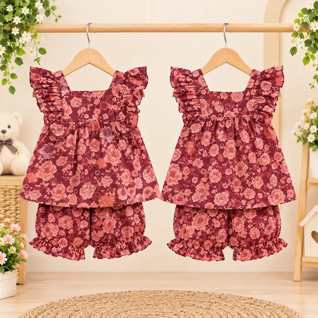 Baby Girl Floral Dress & Bloomer Set