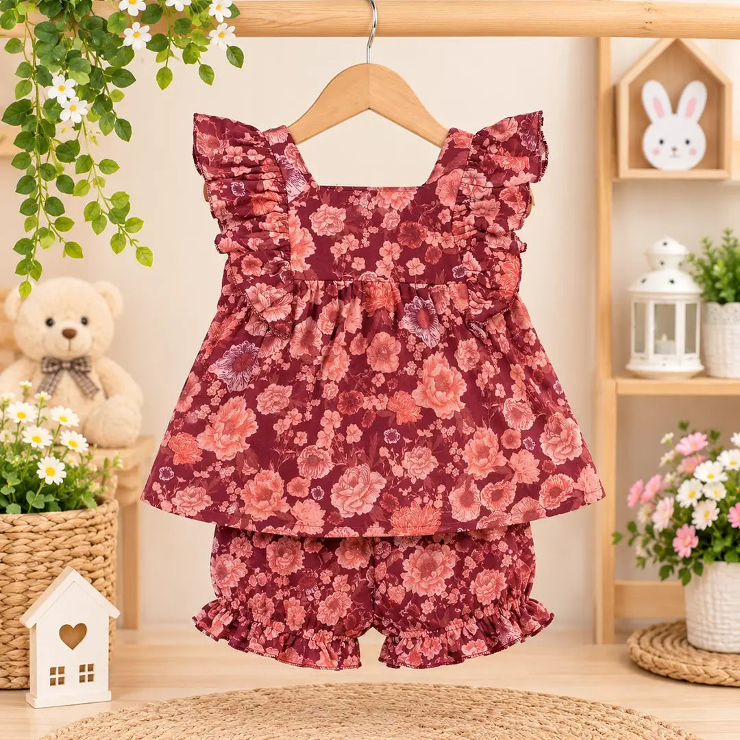 Baby Girl Floral Dress & Bloomer Set